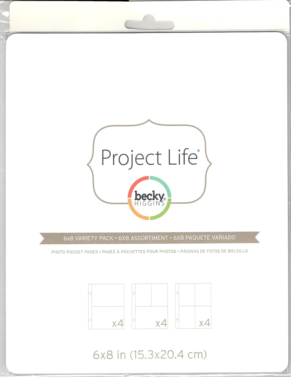 Project Life - Photo Pocket Pages 6 x 8 Inch - Variety Pack - Design 2, Design 3 and Design 4-12 Pages
