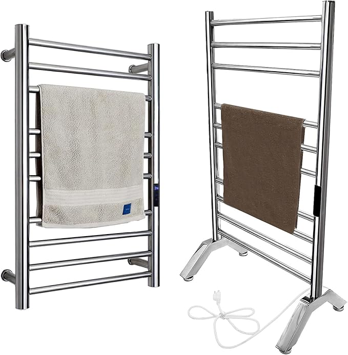 Amazon.com: YJSG Heated Towel Rack, Electric Heated Towel Warmer ...