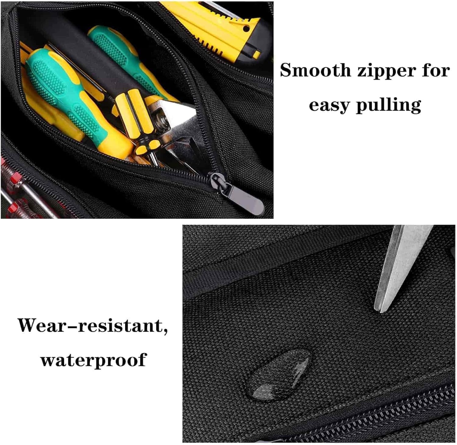 2 PCS Roll up Tool Bag,Tool Roll Bags,Small Tool Roll,Portable Tool Bag for Daily Travel (Black and Green)