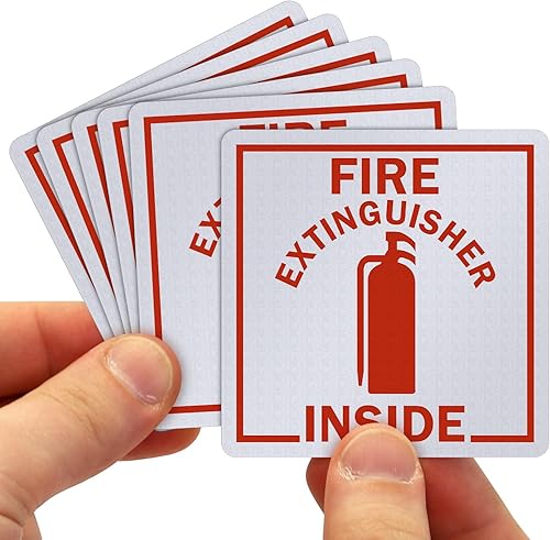 Miniatura 8 de SmartSign Etiqueta interior del extintor de incendios  2.75 x 2.75 pulgadas reflectante de grado de ingeniería