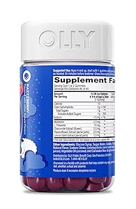 OLLY Kids Sleep Gummy, Occasional Sleep Support, 0.5mg Melatonin, L Theanine, Chamomile, and Lemon Balm Extracts, Childrens Chewable Supplement, Raspberry Flavor - 90 Count