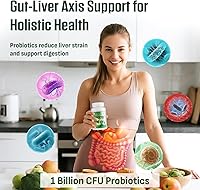 Vista 4 de Desintoxicación y reparación del hígado - Suplemento de cardo mariano 25 en 1 de apoyo hepático a base de hierbas - TUDCA, NAC, Chanca Piedra