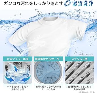 Hisense Washing Machine 5.5kg for 1-2 People Slim 3D Shower Water Flow Intense Cleaning Reservation Function Wind Drying Room Drying Multi-Course Easy Operation Bottom Discharge Single Living HW-K55L