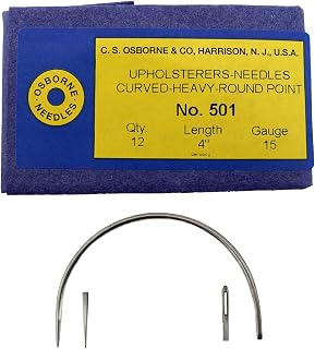 C.S. Osborne Pack of 12 Curved Needles Heavy #501-4 (Size 4")