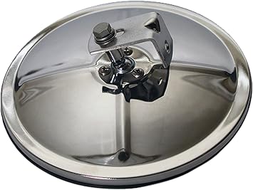 Velvac 708508 7-1/2" Center Mount Convex Mirror, Stainless Steel, 1 Pack