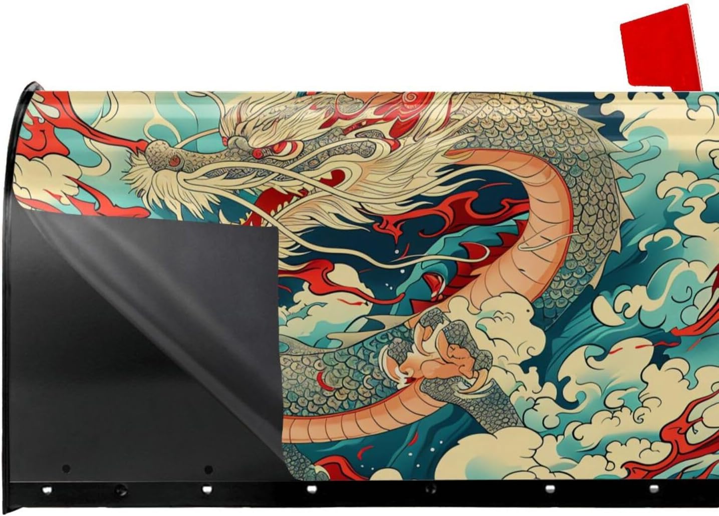 Mailbox Cover Mailbox Wraps Post Letter Box Cover Vibrant Long Fei Mailbox Post Cover for Garden Yard Decor 25.5x21 in, White, B54N5H4JHGHI