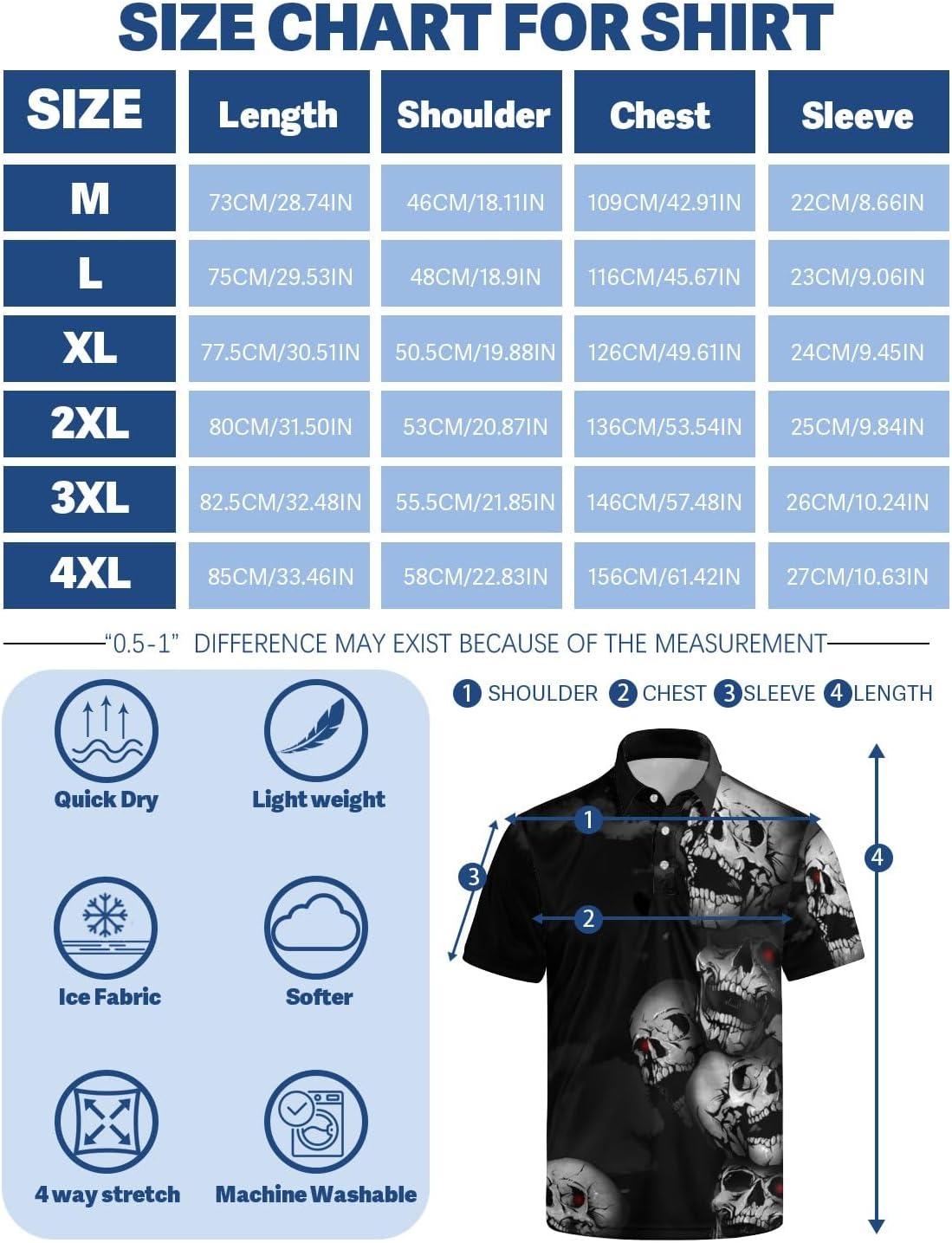 Mens Funny Polo Shirts, Short Sleeve Golf Shirts, Moisture Wicking Quick-Dry Business Casual Shirt for Men - Image 5