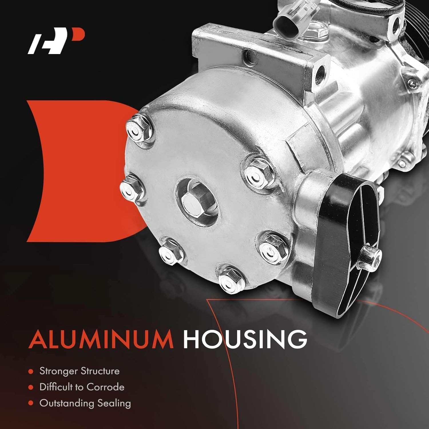 A-Premium A/C Compressor with Clutch Compatible with Dodge Dakota 1996-2002, Jeep Cherokee 1997-2001, TJ 1997-1999, Wrangler 1997-1999, 2.5L 4.0L, For 1-Pin Connector Only (Not 2-Pin)