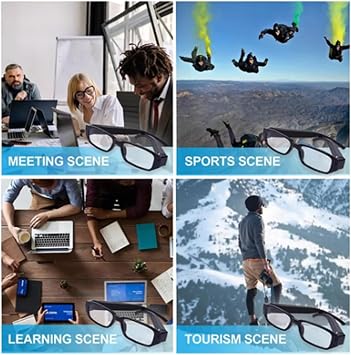 Mini HD 1080p HD Camera, Smart Glasses, For Bicycle Driving, With Portable Video Recorder, For Sport, For The Conference Process