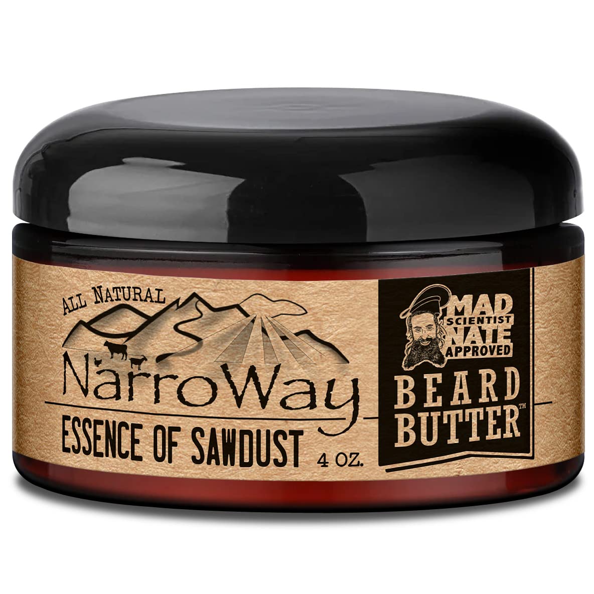 Narroway All Natural Beard Butter 4 oz Jar (Min’s Secret Formula)