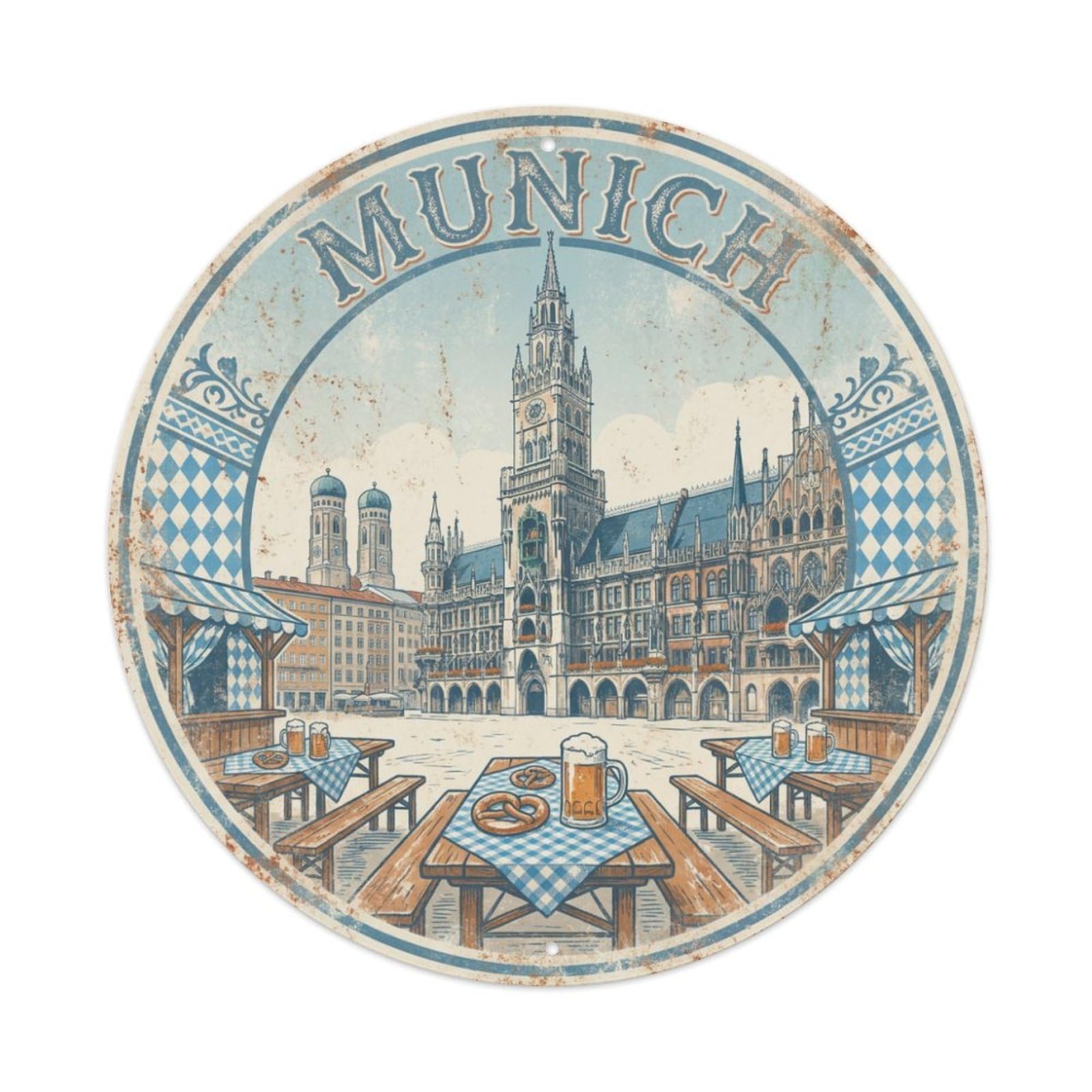 Travel Retro Germany Munich Metal Tin Sign