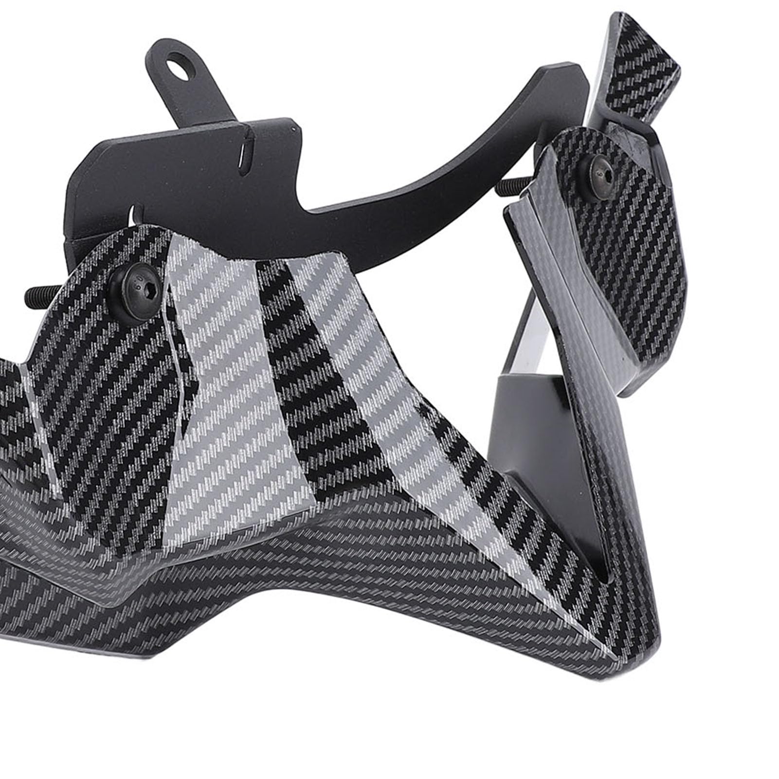 SIXRUN Motorrad-Frontverkleidungs-Winglets, Z900 2020 Bis 2024, Erhöhter Stabilitäts-Abtriebsspoiler, Aerodynamischer Spoilerflügel mit Montagezubehör (Kohlefasermuster)