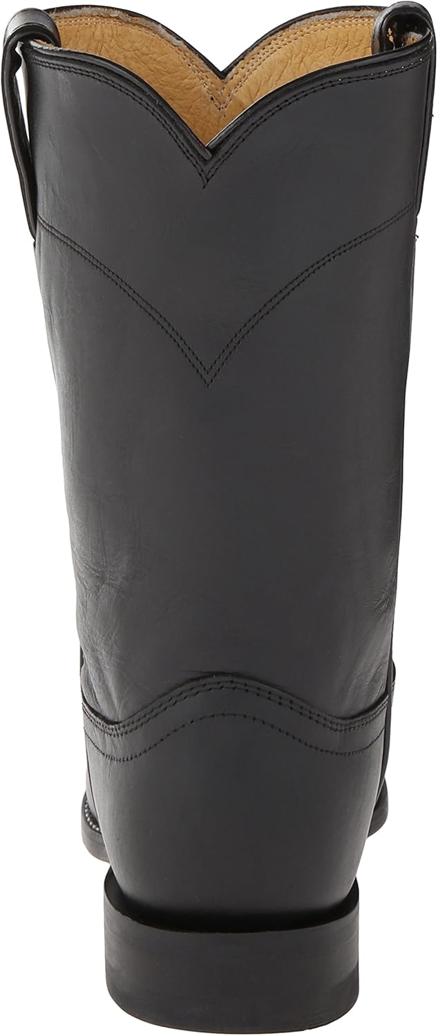 Justin Jackson 10" Roper Cowboy Boots for Men - Round Toe Full-Grain Leather Upper, J-Flex Comfort System, and Hand-Nailed Leather Outsole - Image 3