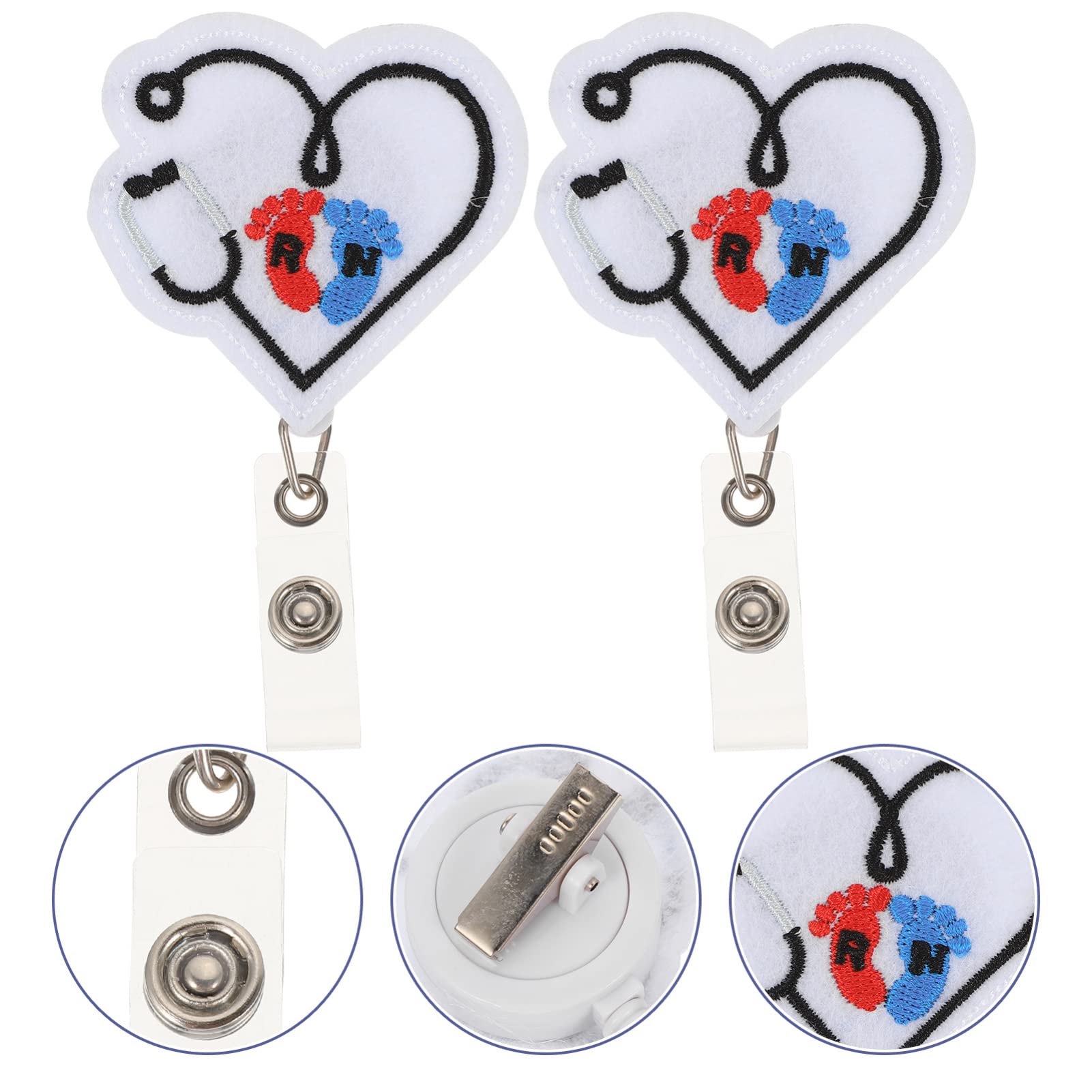 Ciieeo 10pezzi Porta Badge Retrattile Con Clip Rotante e Design Elastico Portacarte Per e Studenti Materiale Resistente e Pratico Per Conferenze e Eventi
