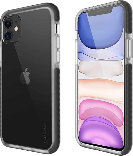 Capa protetora Impact Pro iPhone 11, TPU flexível nas extremidades e ajuda  na absorção de impactos, Transparente/Preta, IPI11BK, Geonav | Amazon.com.br