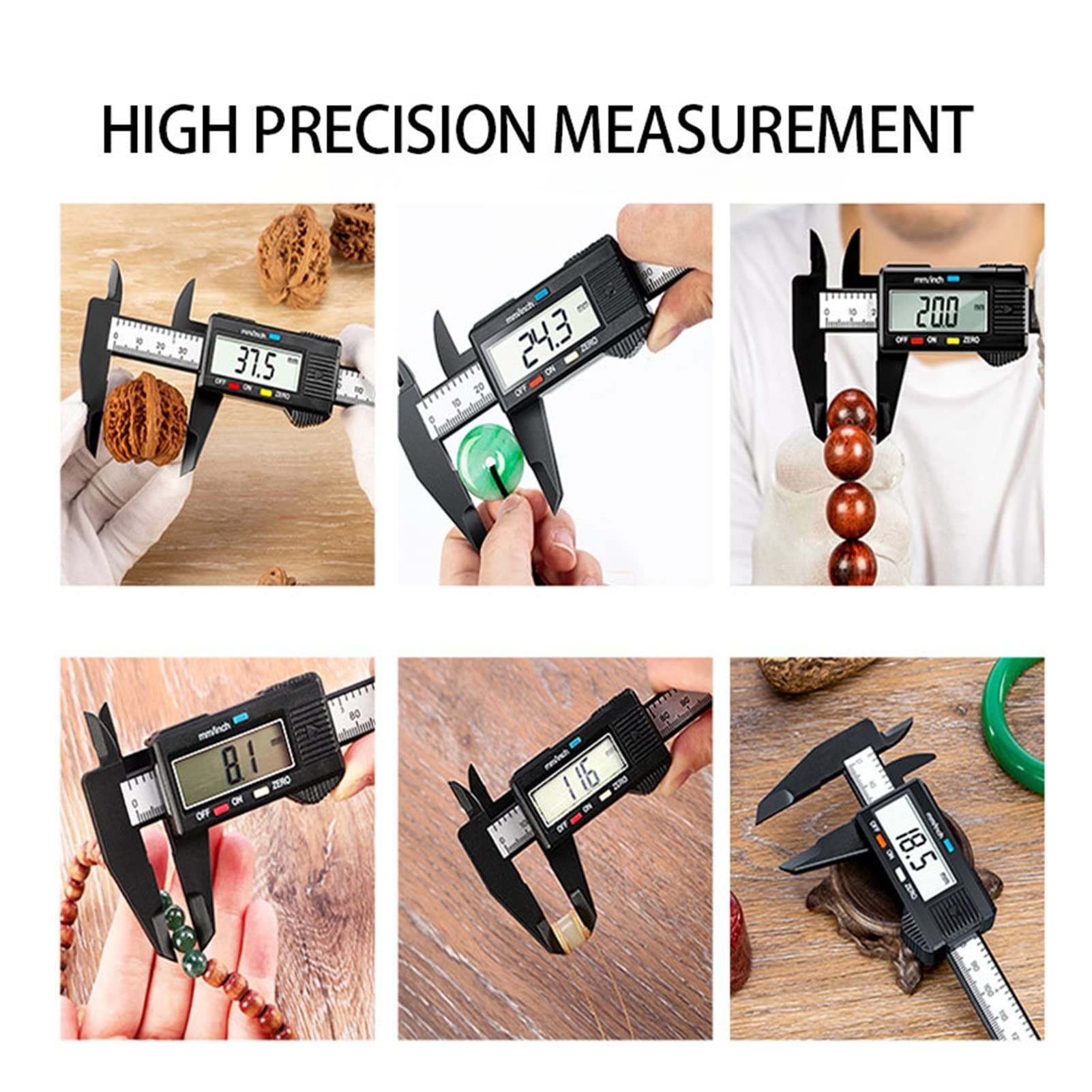 Calibrador electrónico Digital de 6 Pulgadas y 100 mm con Regla micrométrica, Herramienta de medición