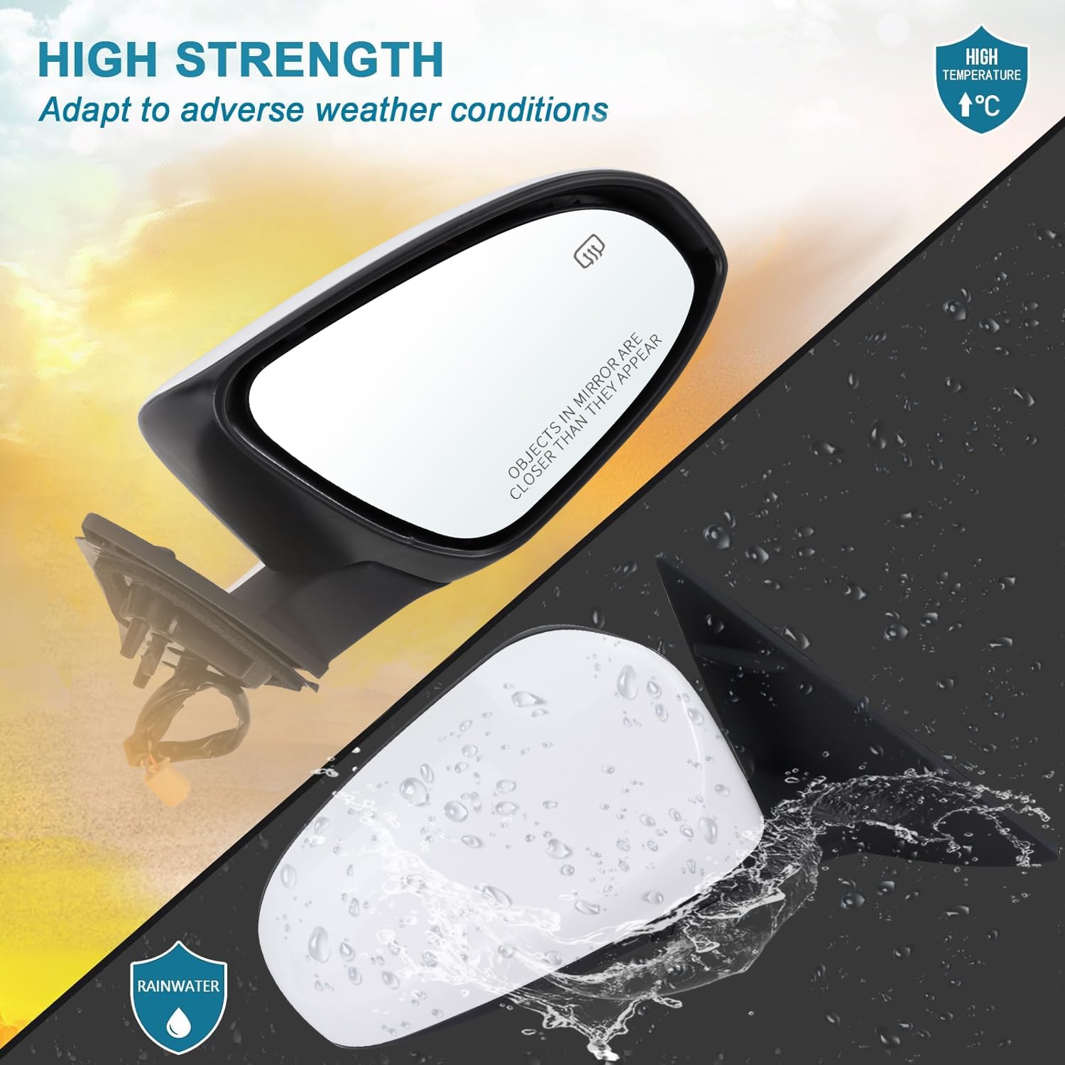 2015 2016 2017 TOYOTA CAMRY LE RIGHT SIDE DOOR MIRROR WITH TURN SIGNAL LIGHT - Foto 9