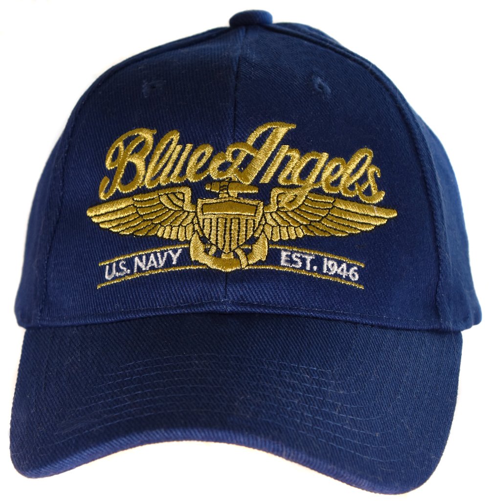 Casquette Americaine Visiere Blue Angels Aile Avion us air Force Pilote USA Sergent aviateur brodée Militaire