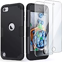 Vista 15 de IDweel Funda rígida para iPod Touch con 2 protectores de pantalla, 3 en 1, funda rígida de policarbonato + silicona a prueba de golpes para niños