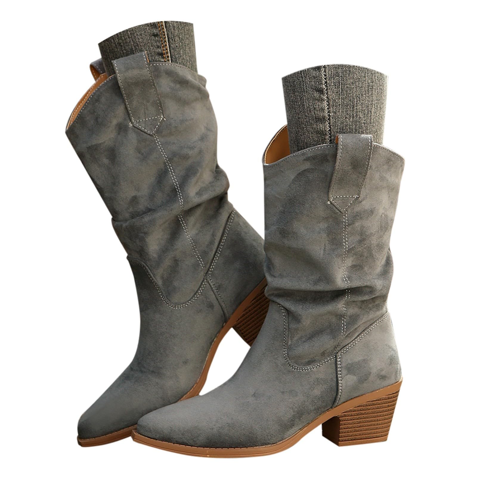 Stivaletti da donna con tacco, eleganti, corti, invernali, equitazione