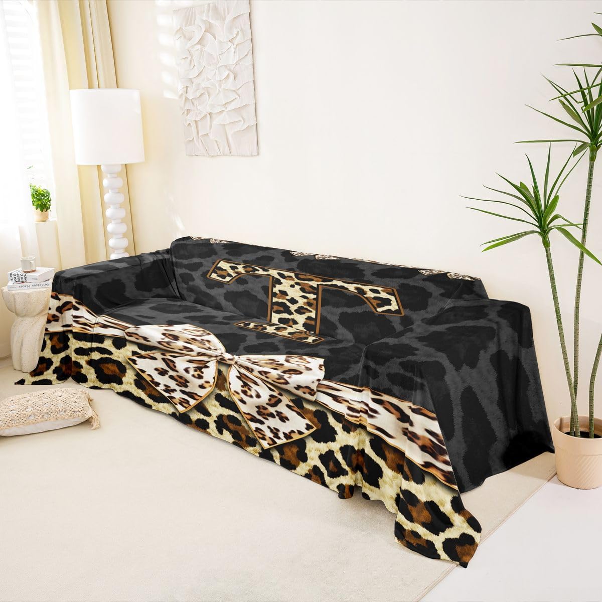Erosebridal Initial T Letter Loveseat Cover 71" X 102"-
