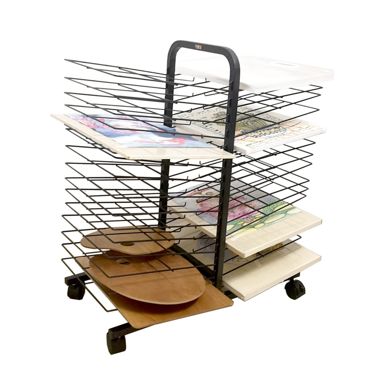 Trockengestell für Künstlerbedarf, Mobile Trockenstaffelei für Ateliers, Trockengestell für Lernmaterialien, platzsparendes Regal, geeignet für Fotoalben – 3er-Pack