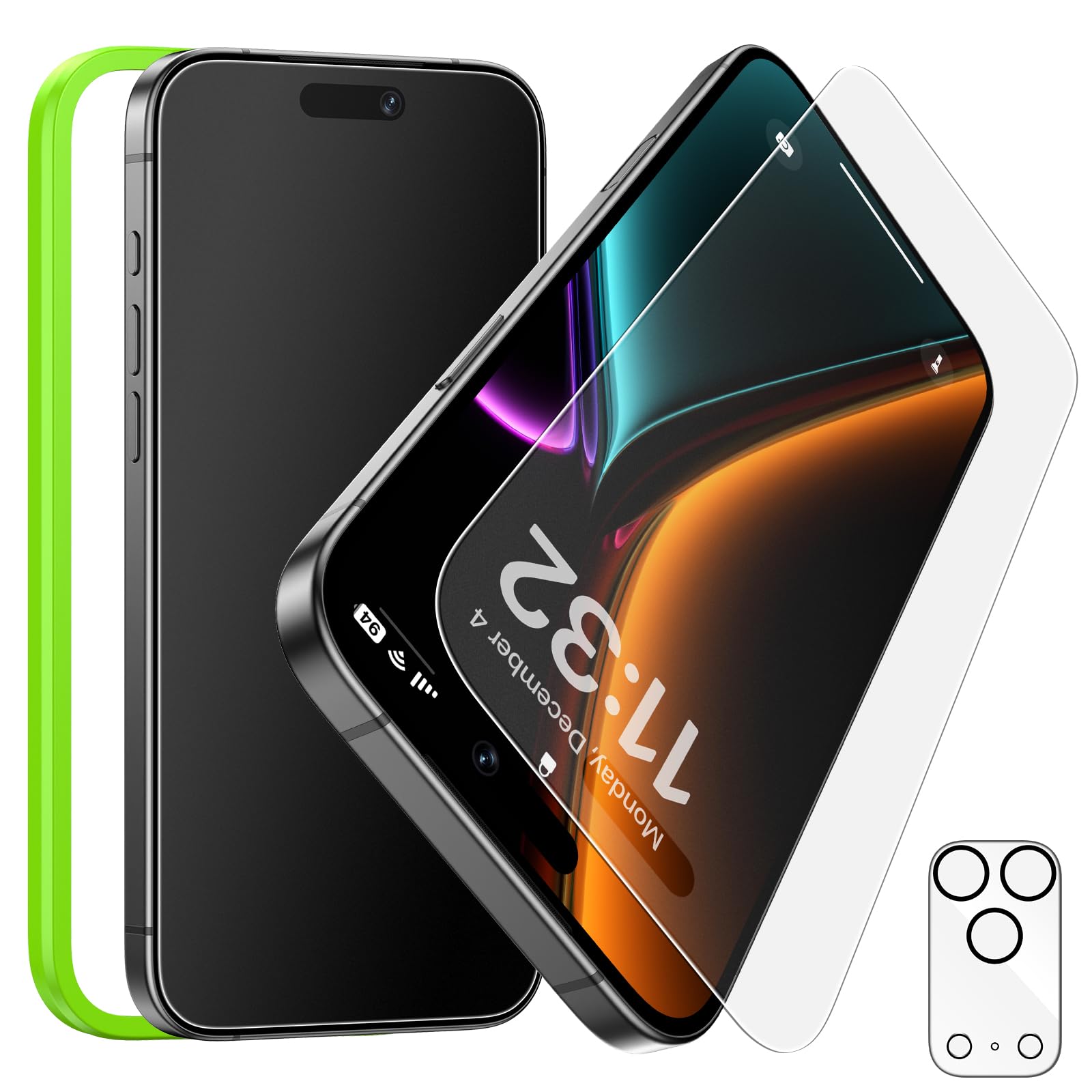 Esanik Vetro Temperato Opaco Per IPhone 17 Pro – Antiriflesso, Anti-impronte, Con Protezione Fotocamera