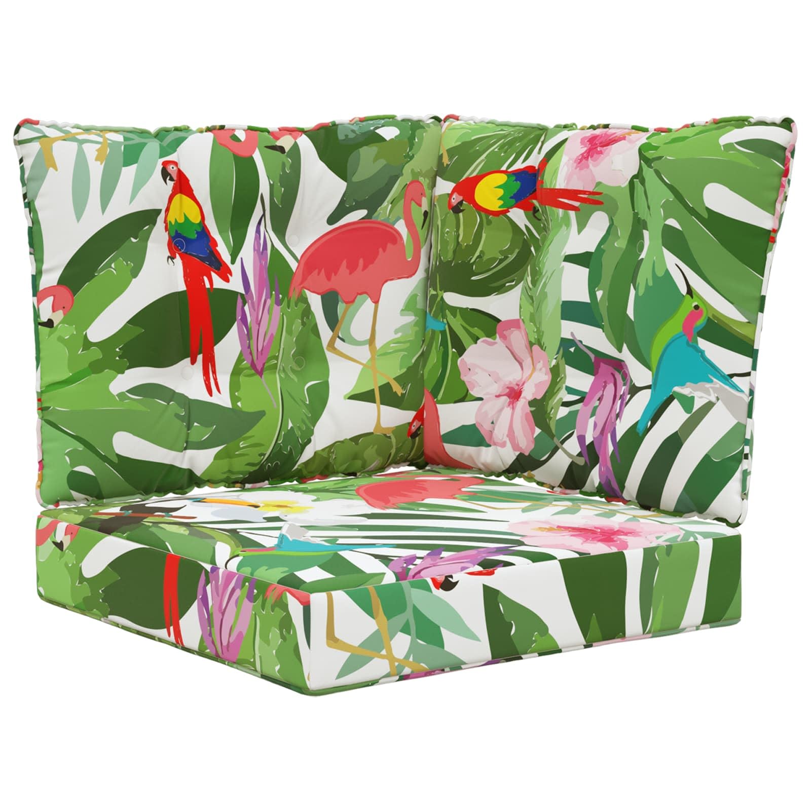 Coussins de canapé extérieur polyester imperméable lavable lot de 3 pour jardin et balcon