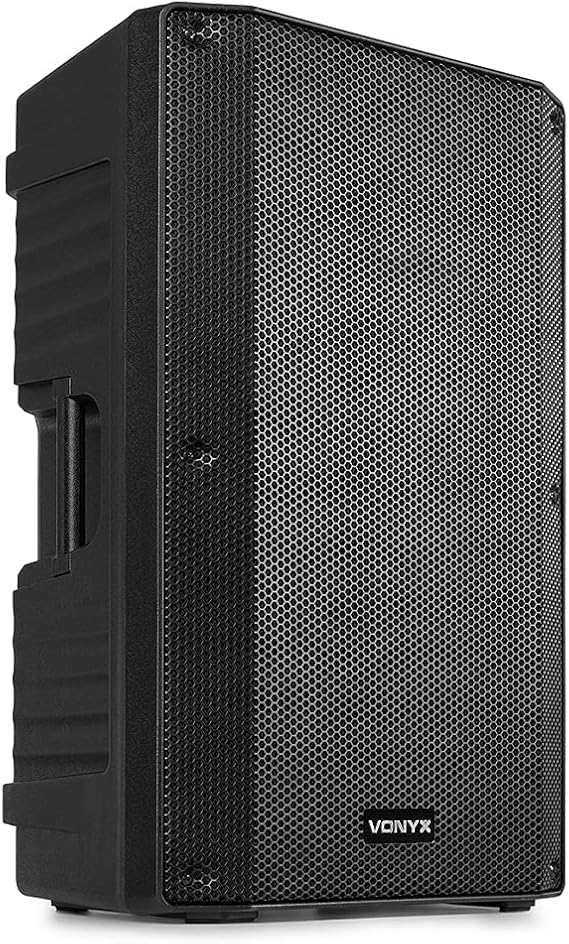 Vonyx VSA12P 12-Inch Passive PA Speaker Pair 1600W with Adjustable Tripod Stands & Carry Bag - Professional Live Sound System for DJs, Bands & Events