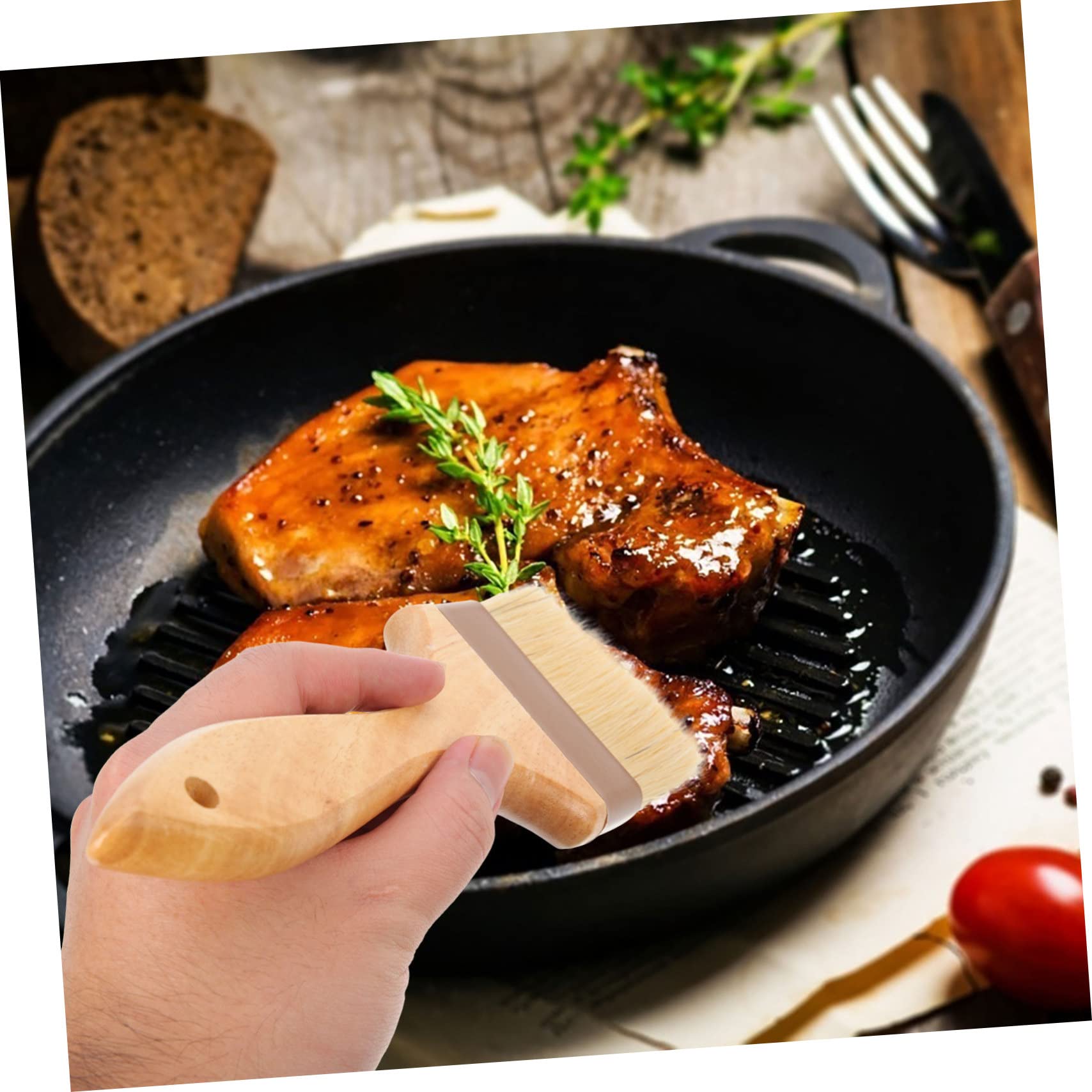 ULTECHNOVO 3Pcs Bbq Oil Brush Basting Brush for Cooking Baking Lightweight Easy to Store for Outdoor Grilling Marinating Saucing