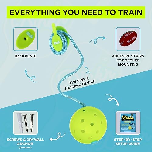 Miniatura 3 de Dink'r - Entrenador de pickleball  Rebote para sesiones de práctica  Entrenamiento en solitario y regalo para todas las edades  Ayuda perfecta para
