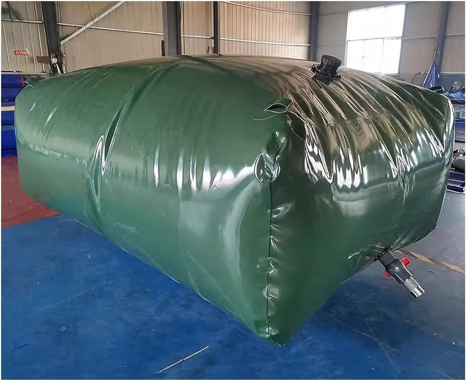 Depósito de agua flexible Tanque de almacenamiento agua flexible, portátil, montado en vehículo, con grifo, for jardín, utilizado construcción, agricultura y transporte Pre-loading bag for bridges
