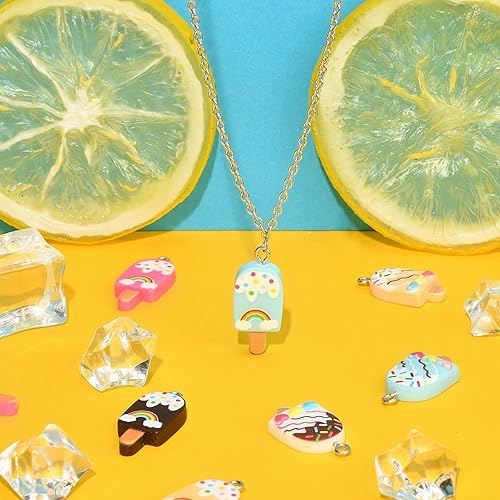 Miniatura 5 de LiQunSweet 35 dijes de resina de 7 colores para hacer joyas y manualidades de bricolaje