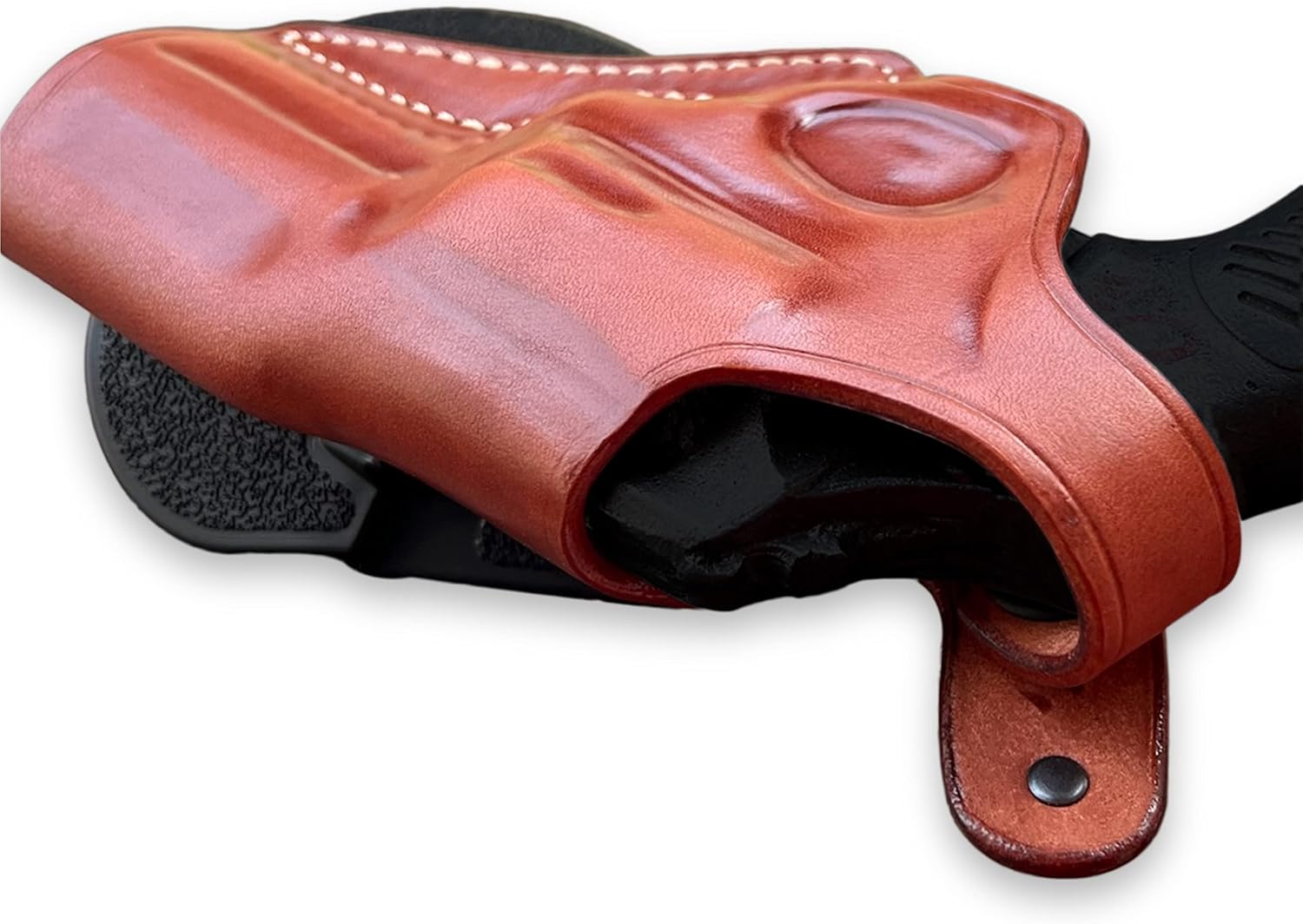 Masc Premium Leather OWB Paddle Holster with Thumb Break, Fits SP-101 3-inch, Right Hand Draw, Brown Color #1034#