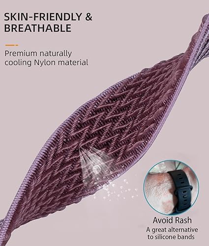 Miniatura 3 de Adorve Compatible con Fitbit Versa 3Fitbit Versa 4Fitbit SenseSense 2 bandas para mujeres y hombres, correa deportiva de nailon elástico ajustable
