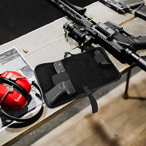Miniatura 6 de Xxerciz Bolsa oculta para pistola, funda suave con forro de terciopelo, bolsa para pistola para disparar al aire libre