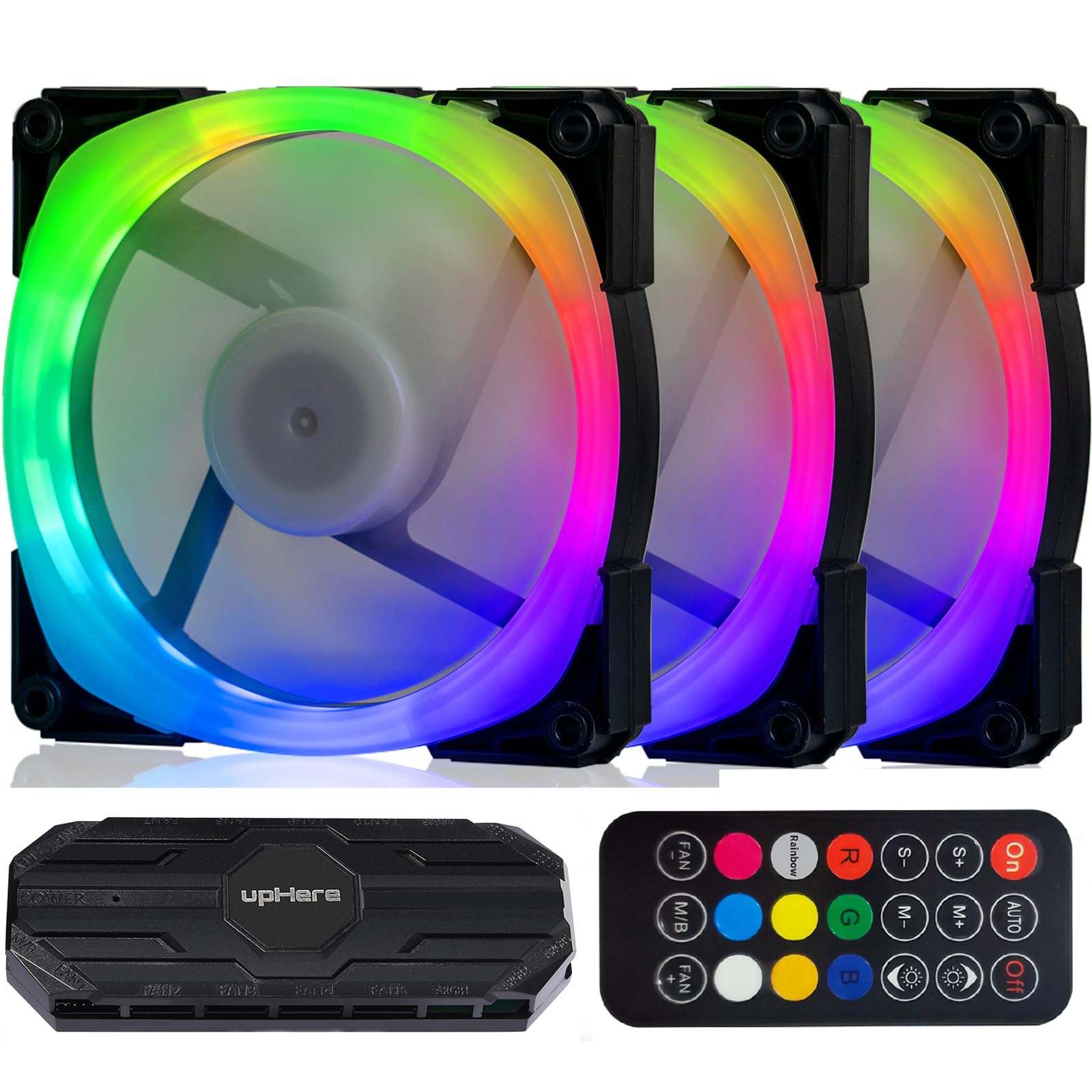 Amazon.co.jp: upHere 120mm ARGB PCケースファン 静音 25mm厚