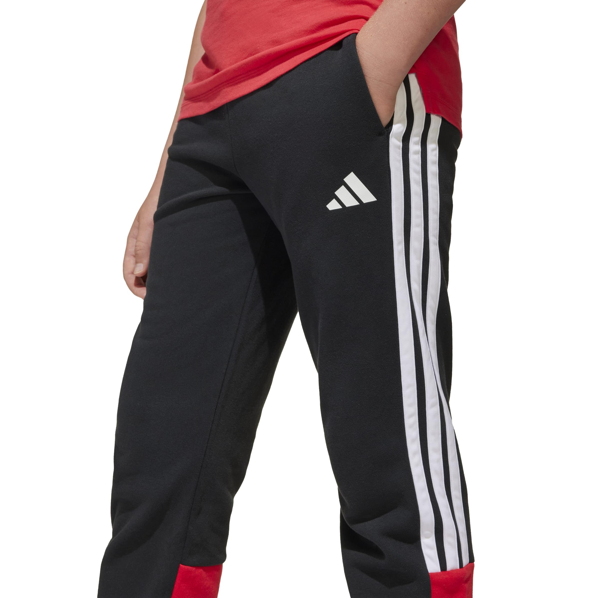 adidas Seasonal Essentials Tiberio 3 Stripes Fleece Pant - Pantalones de chándal Unisex niños