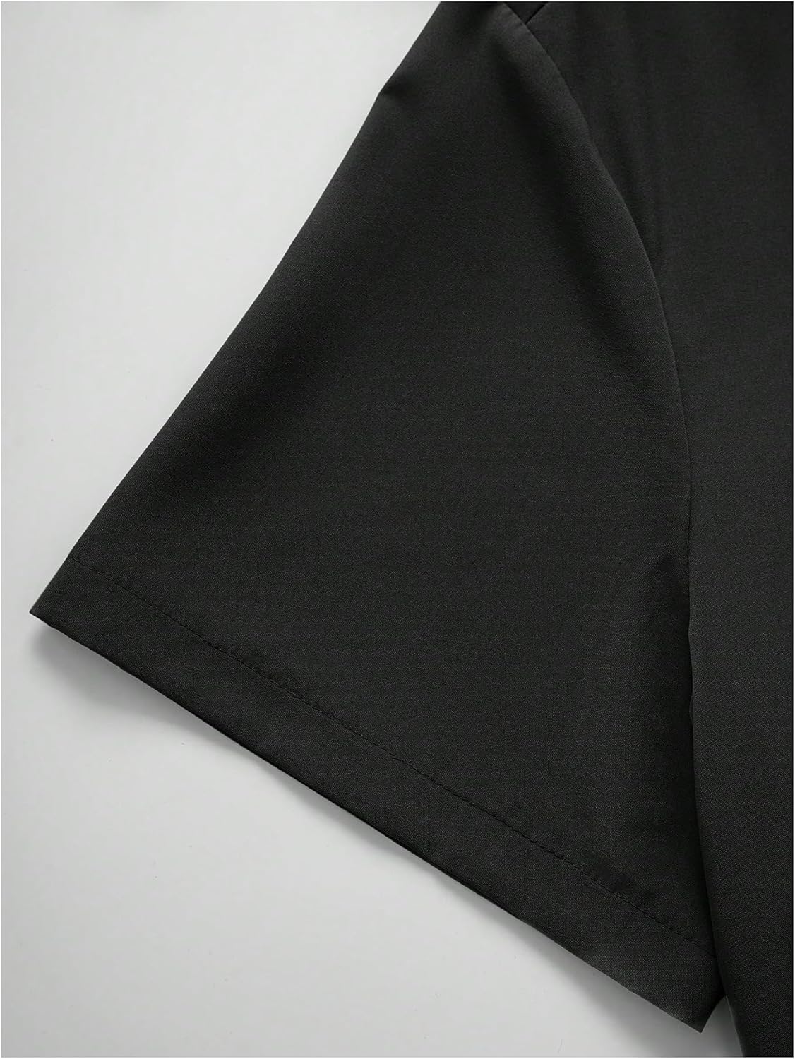 Men's Button Down Shirts Short Sleeve Lapel Collared V Neck Casual Summer Tops - Image 4