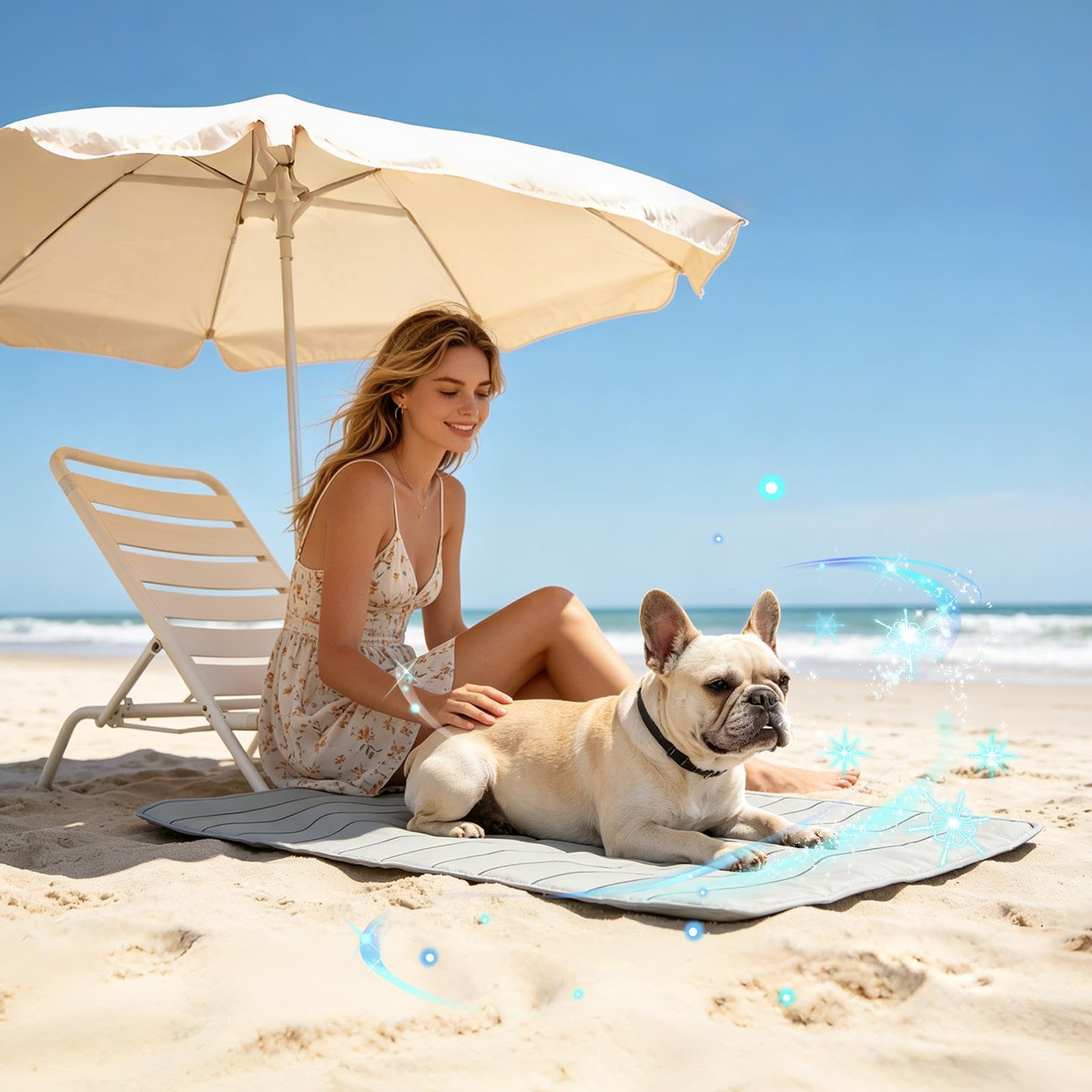 Générique Tapis rafraîchissant félin Lit imperméable Pliable | Tapis Rafraîchissant d'Été pour Petits Chiens Petits, Moyens, Grands, , Intérieur, Extérieur, Caisse, Chenil, Cage