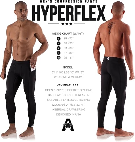 Miniatura 6 de Anthem Athletics Hyperflex Mens Compression Pants Compression Shorts Workout, Gym, Athletic Tights Leggings