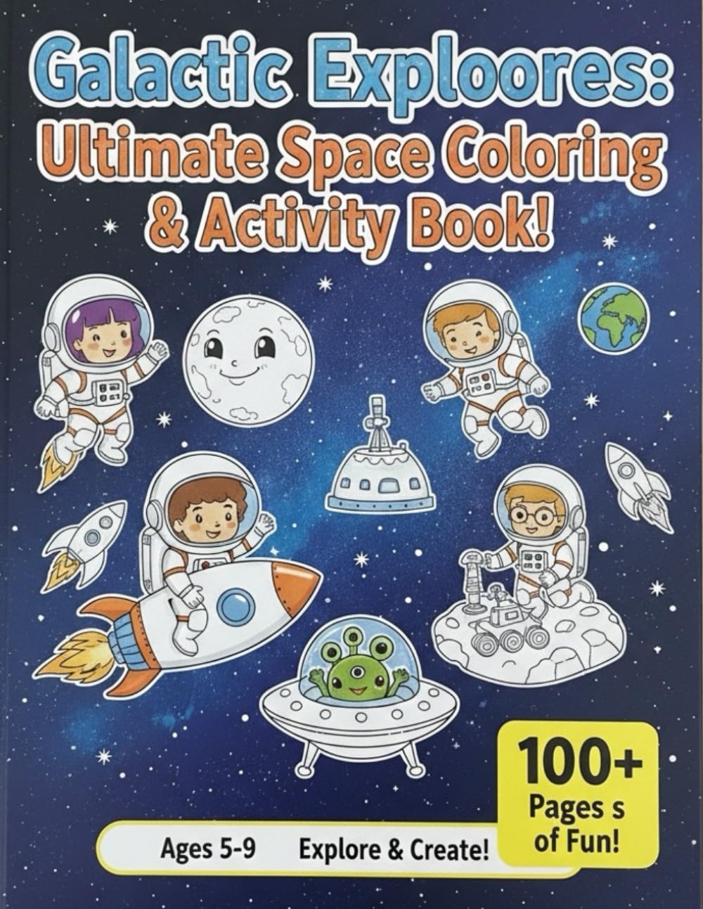 Galactic explorers:: 100+ Pages of Fun! An Outer Space Adventure Book for Boys and Girls Ages 5-9.