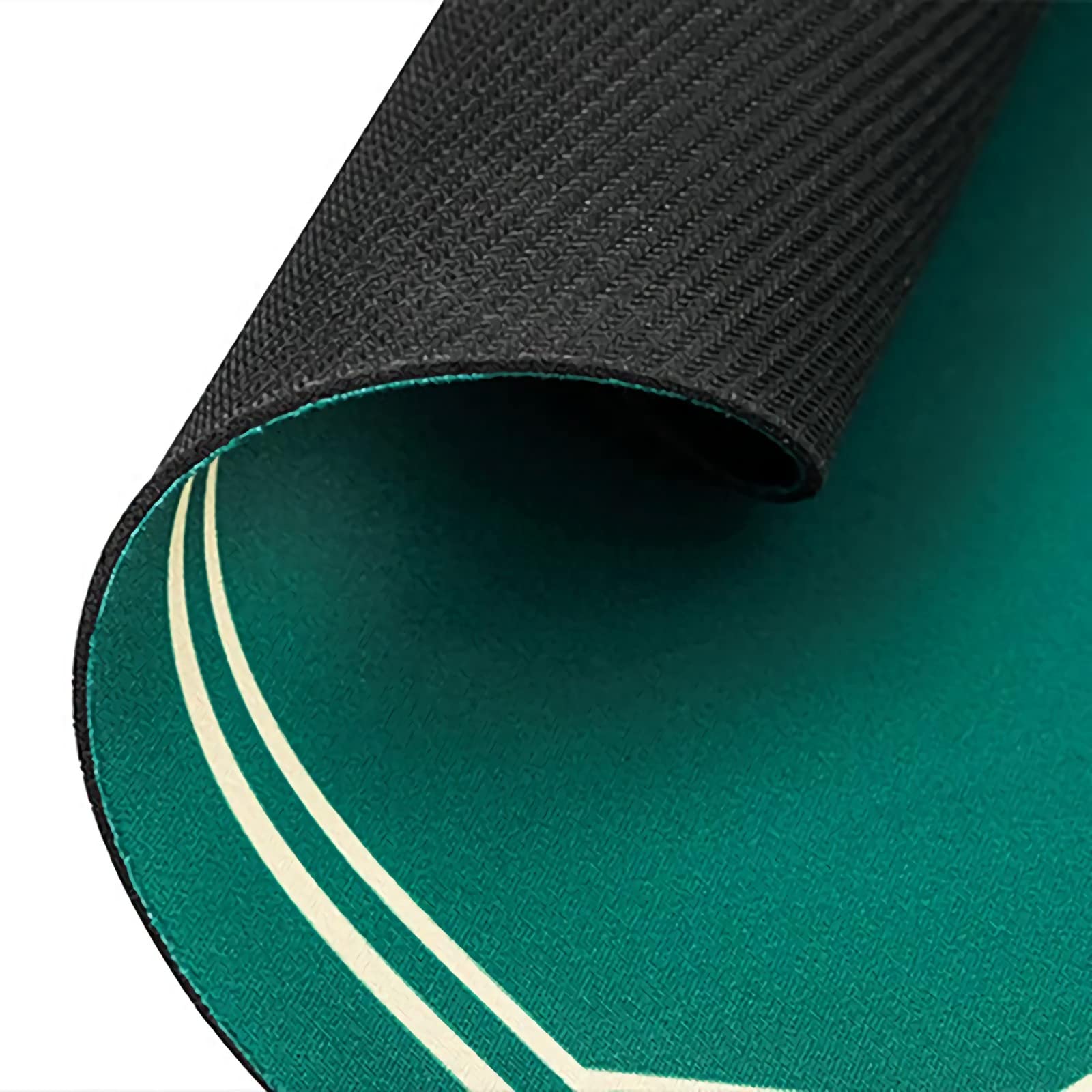 mata do gry w karty, Okrągła profesjonalna mata do pokera, przenośny gumowy stół dla 8 graczy z torbą przenoszenia(Green)