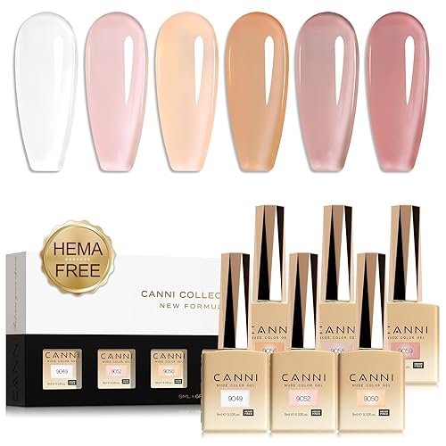 CANNI Jelly Gel Nail Polish Set – 6 Colors 9ML