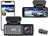 Coverzone MINI Dual Lens WiFi GPS Dash Camera - 4K Front Camera & 1080P Rear Camera, Night Vision, Parking Mode, Wide Angle Lens, Cyclic Recording, 128GB SD Card Support Not Included M6