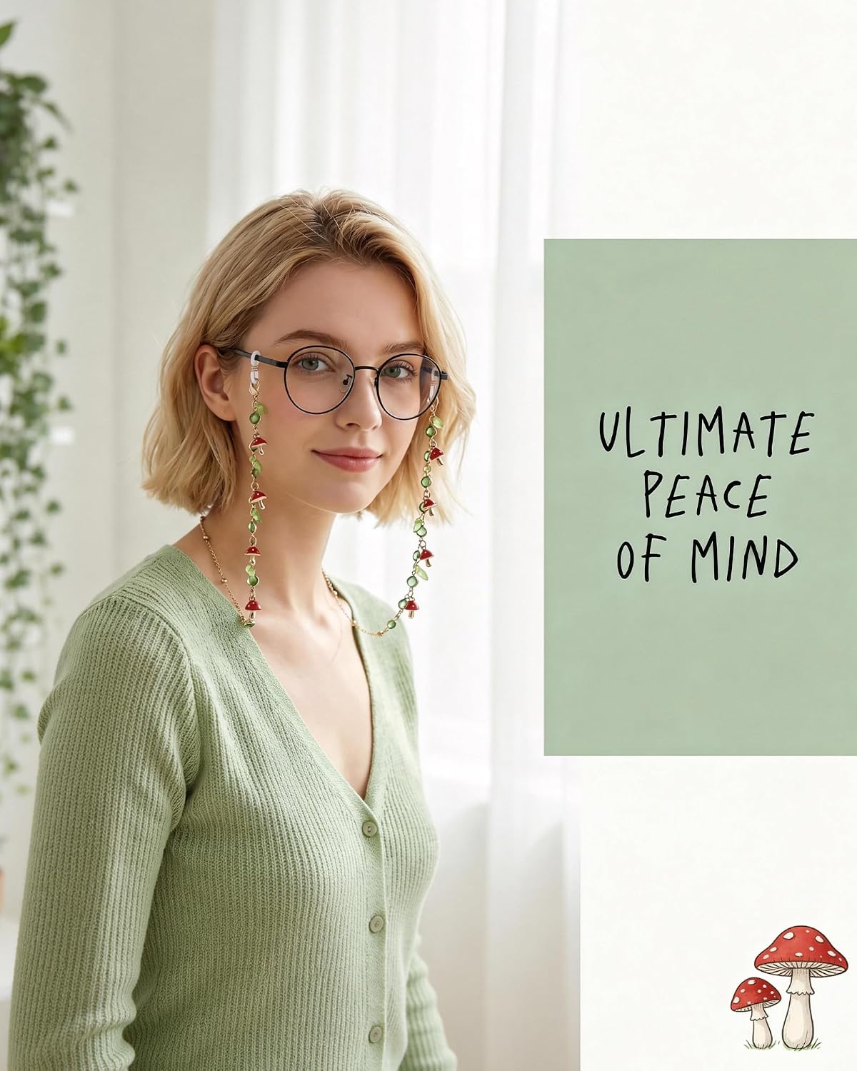 Eyeglasses Chain for Women, Sunglasses Holders Around Neck Glasses Charms Eyewear Retainer Strap for Birthday