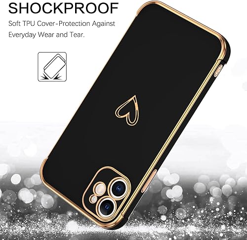 Miniatura 7 de BENTOBEN Funda para iPhone 12 Mini, bonito patrón de corazón, ajuste delgado, suave, flexible, a prueba de golpes, de poliuretano termoplástico,