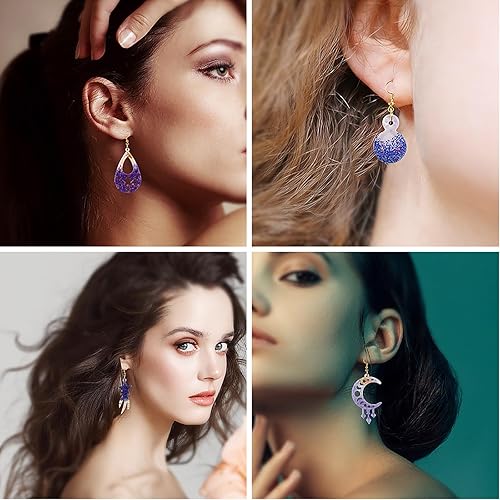 Miniatura 3 de Moldes de silicona de resina para pendientes, eclipse solar, sol, luna, estrellas, moldes de fundición, herramientas para hacer joyas para