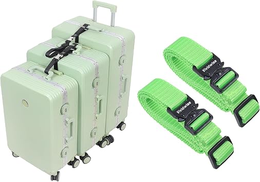 Luggage Straps, Stretchable Luggage Connector Straps for Suitcases, Utility Straps with Metal Quick Release Buckle