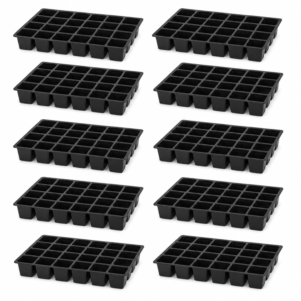 Growers Choice Seed Tray Inserts, 24 Cell, 35cm, Black, Pack of 10